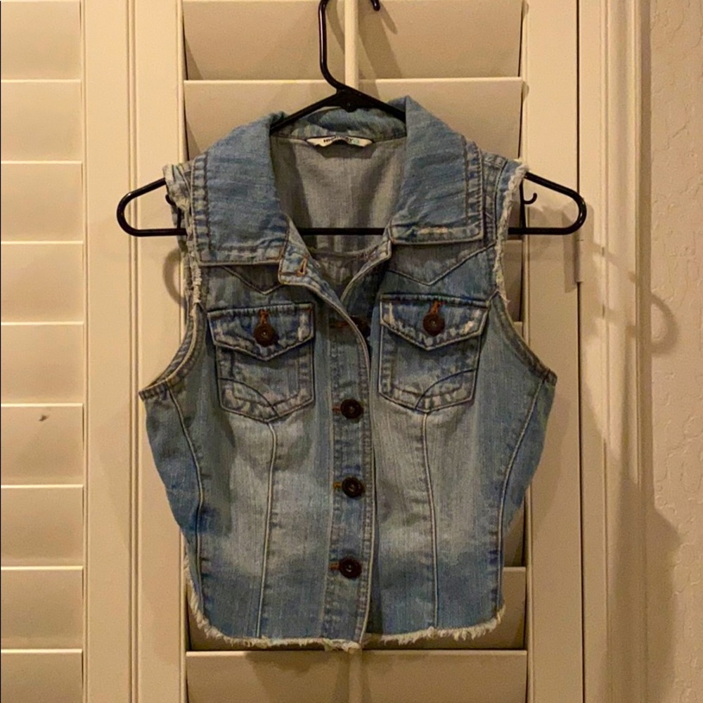 Denim Crop Vest